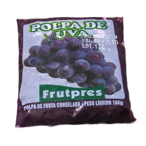 Polpa Congelada Frutpres Uva Embalagem 100g