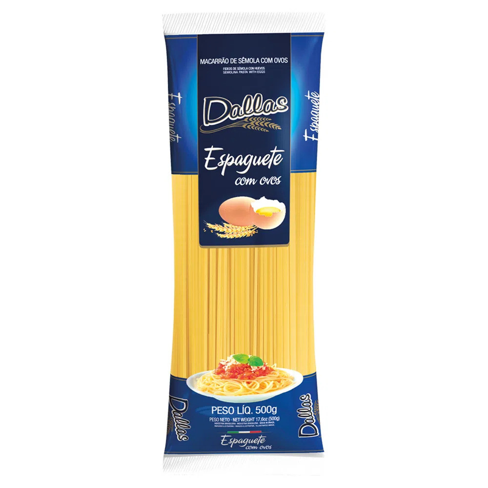 Macarrão Dallas Massa com Ovos Espaguete 500g
