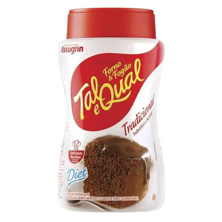 Adocante Po Sacarina Tal Qual Forno Fogao Pt 60g