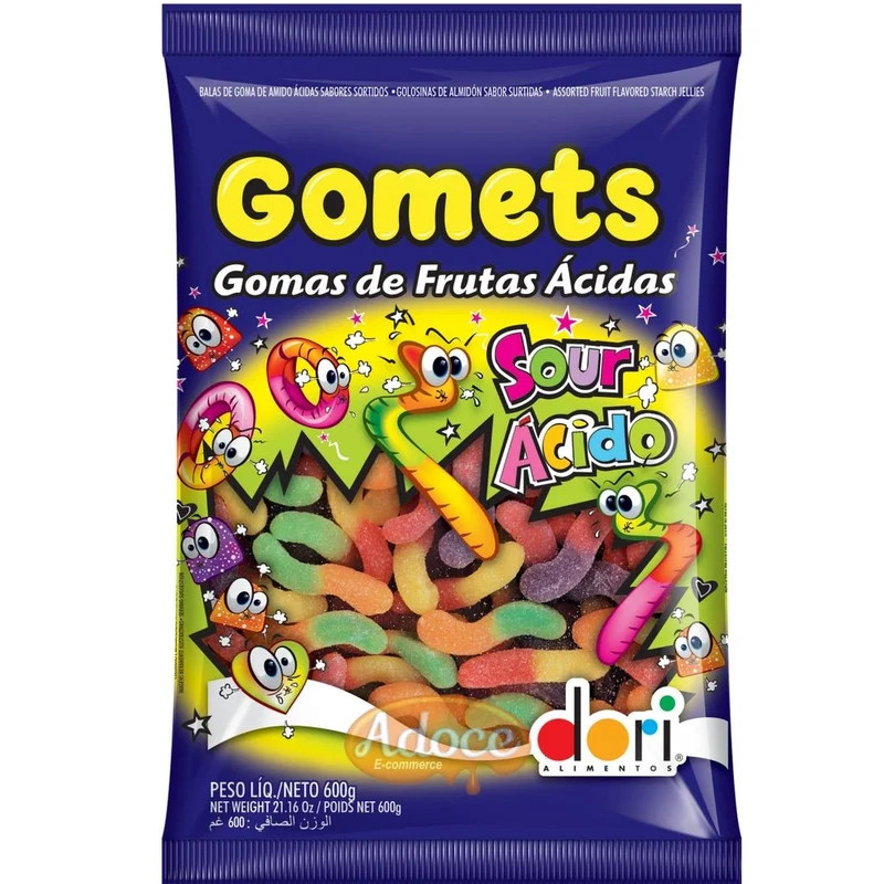GOMETS DORI MINHOCAS FRUTAS ACIDAS SC100G
