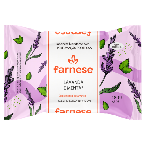 SABONETE FARNESE LAVANDA E MENTA 180G 