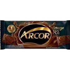 Choc barra 70%  Arcor 80g