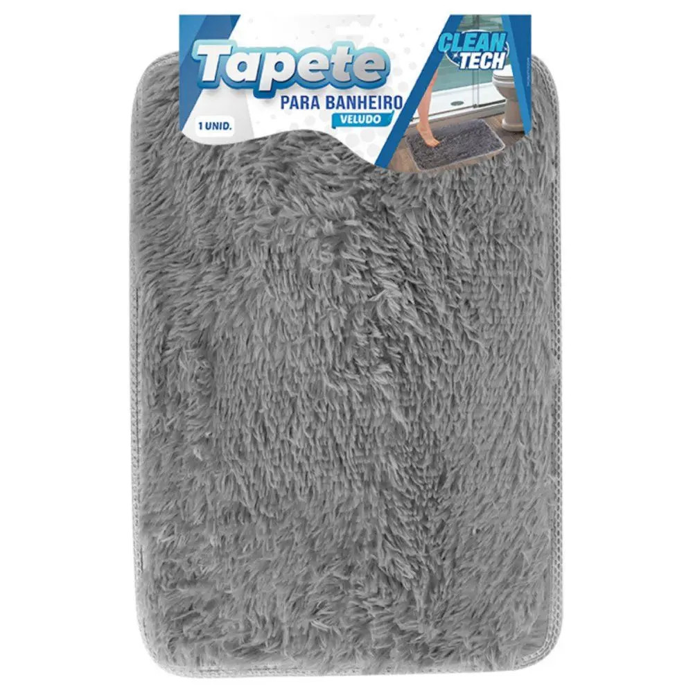 TAPETE P/ BANHEIRO VELUDO CLEAN TECH