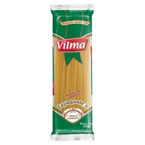 MACARRAO SEMOLA VILMA ESPAGUETE N.8 500G
