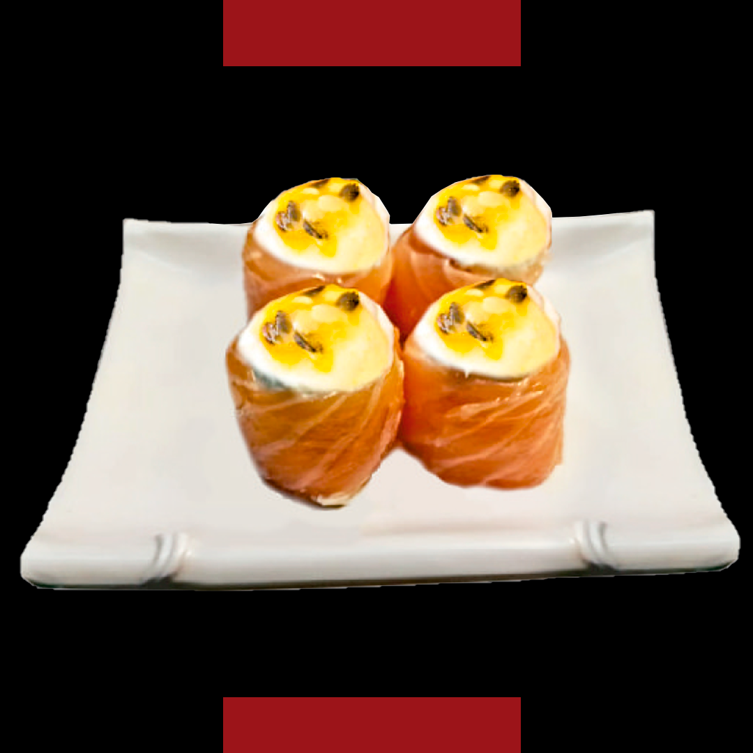 Salmão Jyo c/ cheese e calda de maracujá