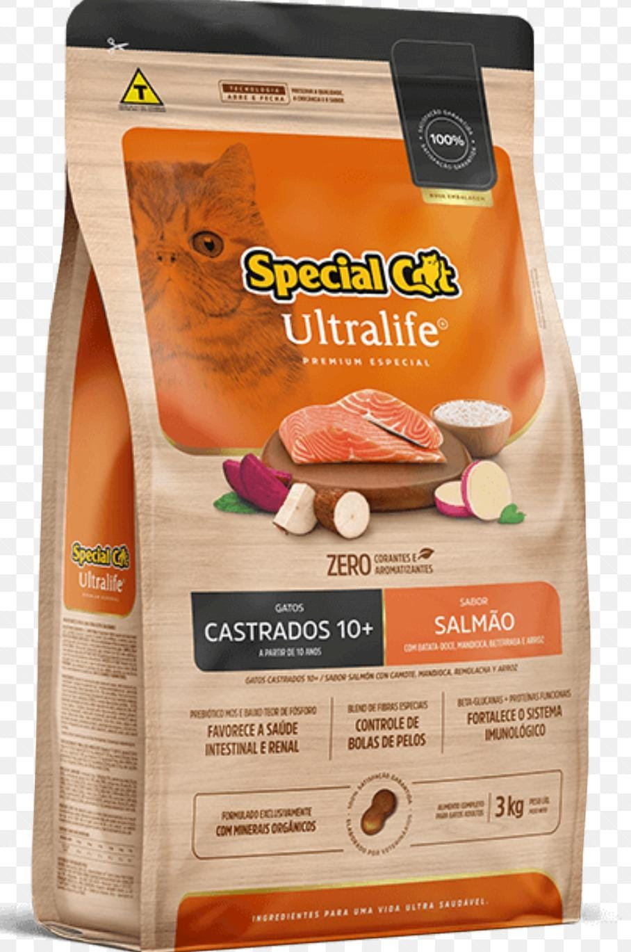 Special Cat Ultralife Castrados 10+ Sabor Salmão 10Kg