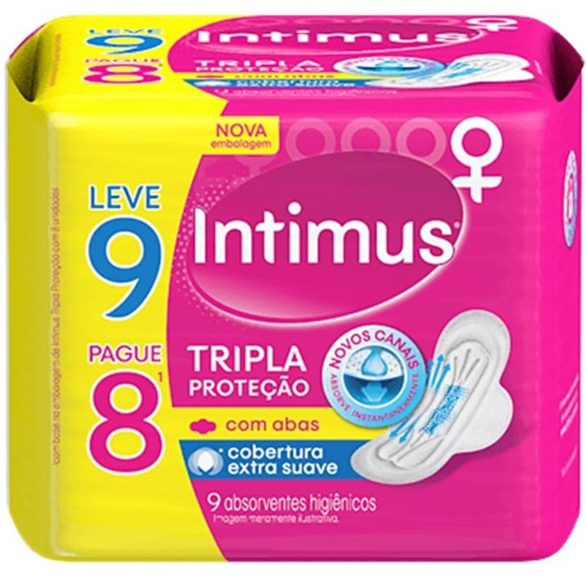 ABSORVENTE INTIMUS C/ ABAS SUAVE C/8UN