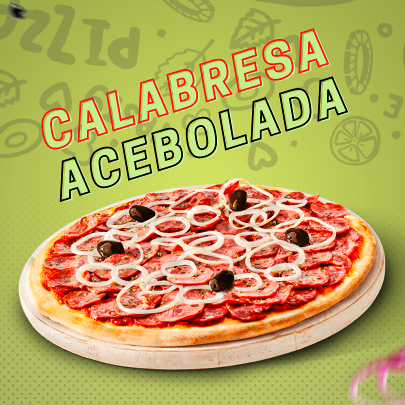 Pizza Calabresa Acebolada 8 Pedaços