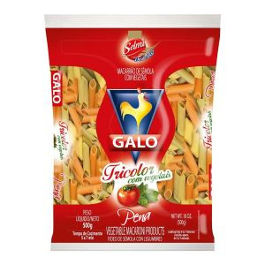 MACARRAO SEMOLA GALO PENA TRICOLOR 500G