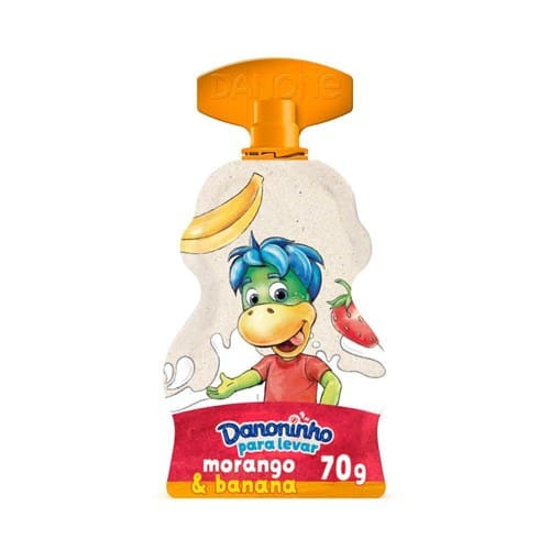 Petit Suisse para Levar Sabor Morango e Banana Danoninho 70g