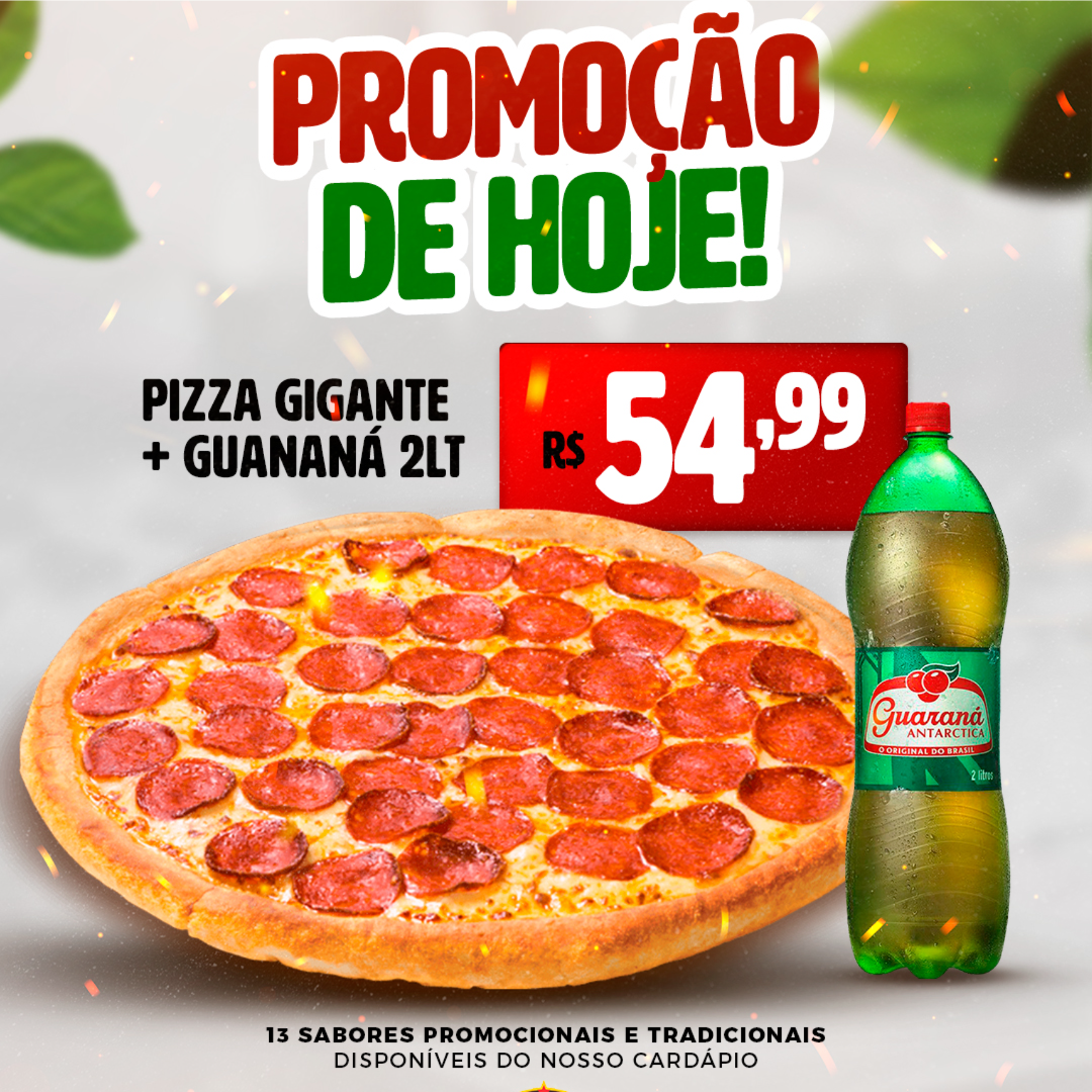 Pizza Gigante + Guaraná Antarctica 2L