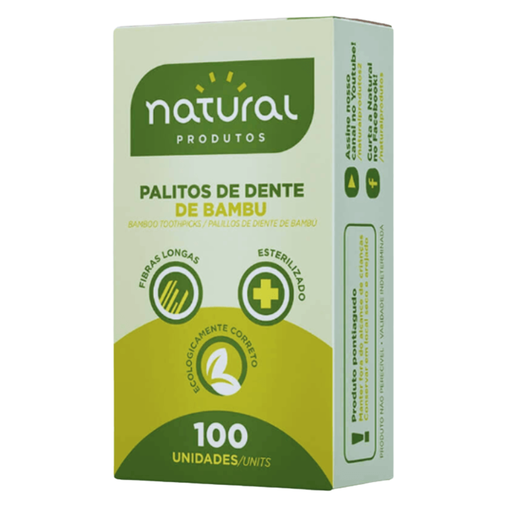 PALITO DENTAL BAMBU NATURAL C/100UN