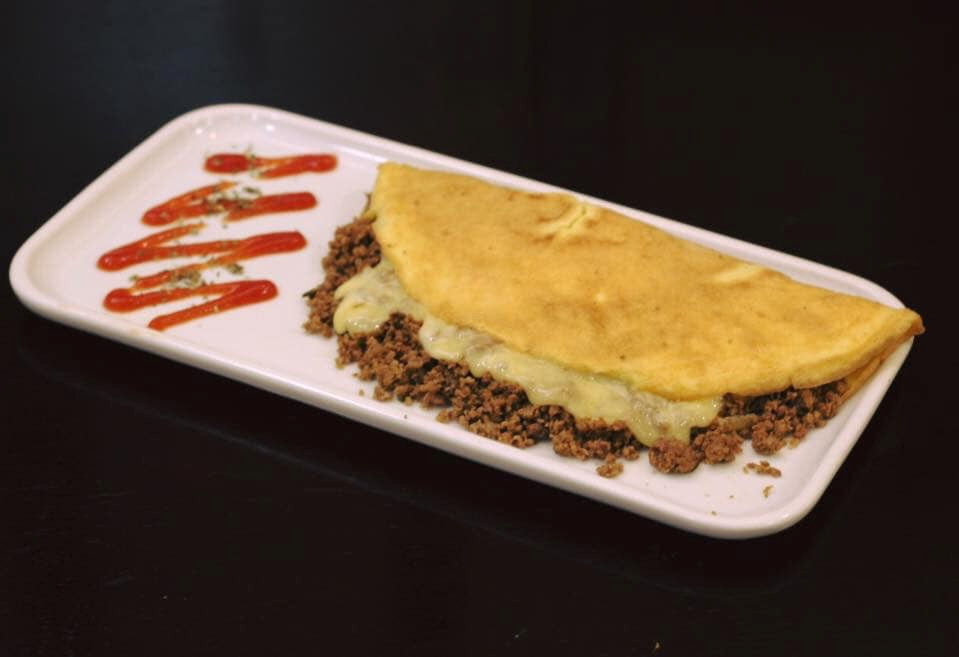Crepioca de carne moída