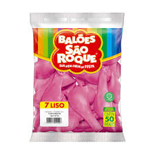BALAO SAO ROQUE N7 LISO ROSA TUTTI FRUTTI C/50UN