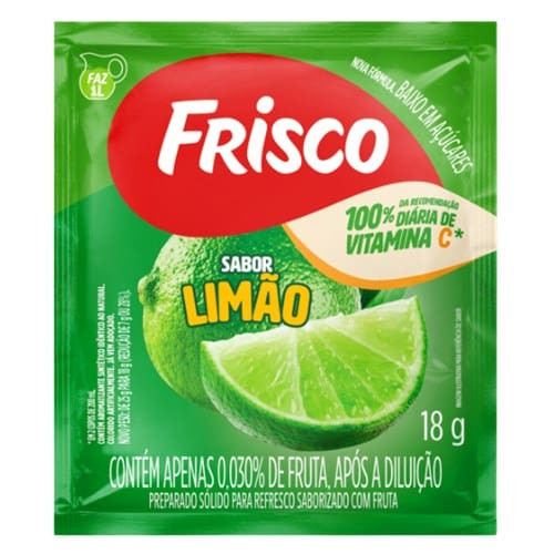 Refresco em Pó Sabor Limão Frisco 18g