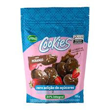 Cookies Integ Vitao Cob Choc Diet Morango 120g