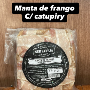 MANTA DE FRANGO C/ CATUÍRY 500G