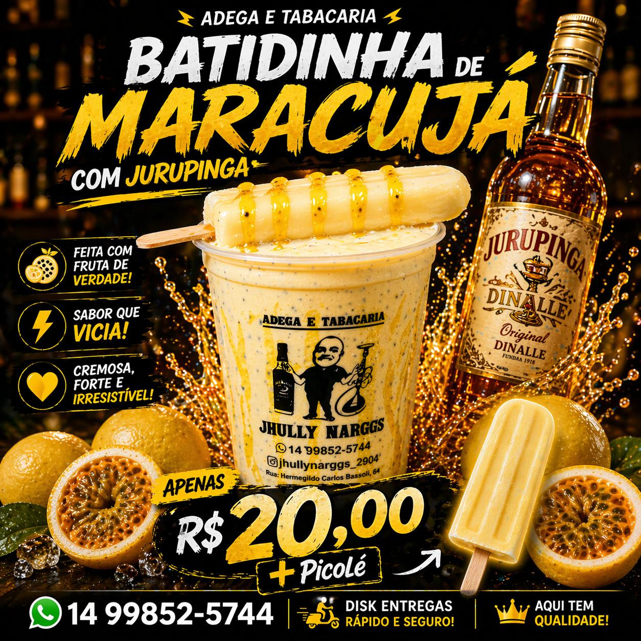 BATIDINHA JURUPINGA C/ MARACUJÁ 700ML