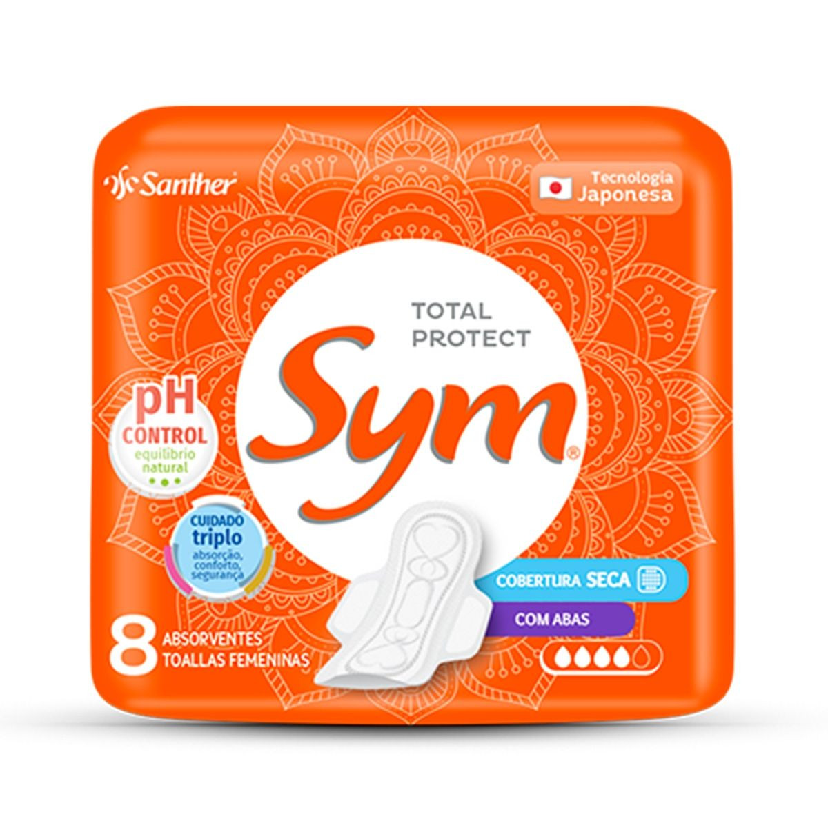 ABS SYM C/ABAS SECA LARANJA C/8 UN