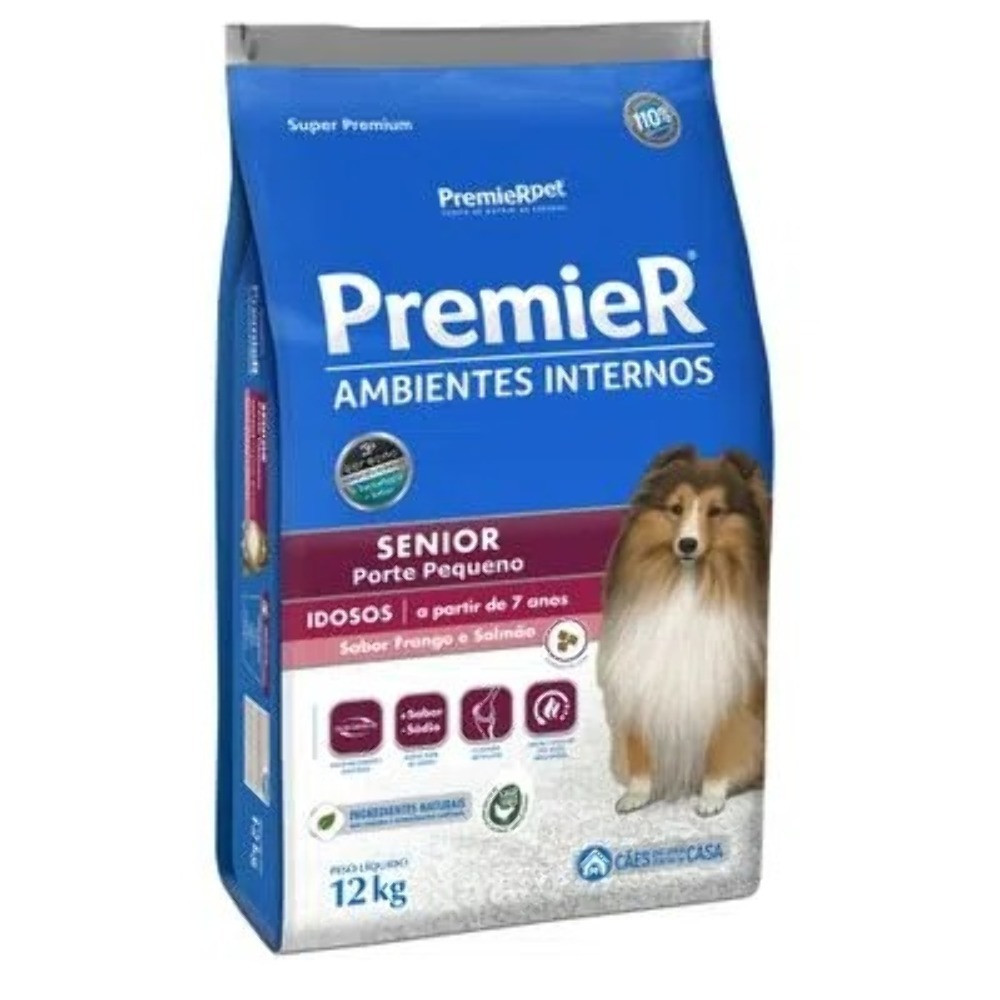 Premier Sênior Pequenas e Mini Sabor Salmão e Frango
