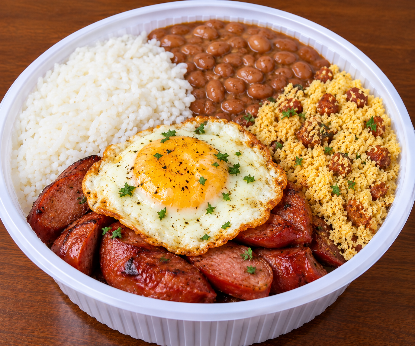 MARMITA MEDIA LINGUIÇA A CAVALO