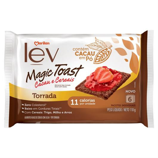 TORRADA LEV MAGIC TOAST CACAU E CEREAIS 110G