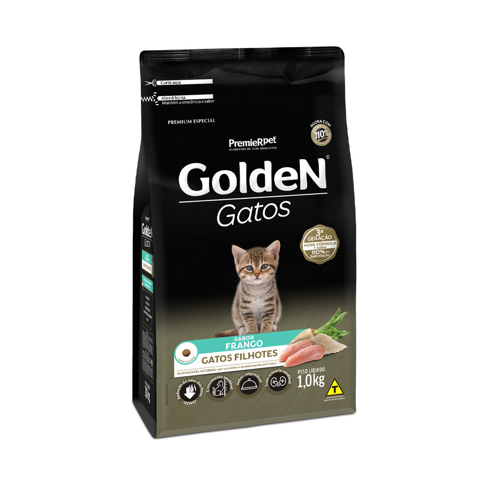 Golden Gatos Filhotes Frango 1kg