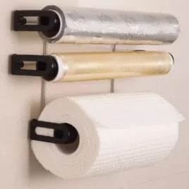 PORTA ROLO TRIPLO INOX / PLASTICO