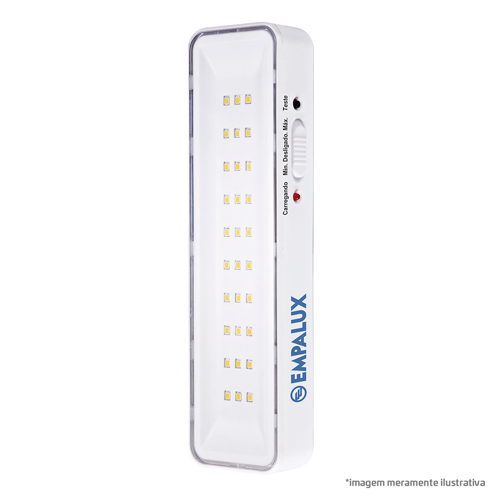 LUMINARIA EMERGENCIA EMPALUX BIVOLT 30 LEDS