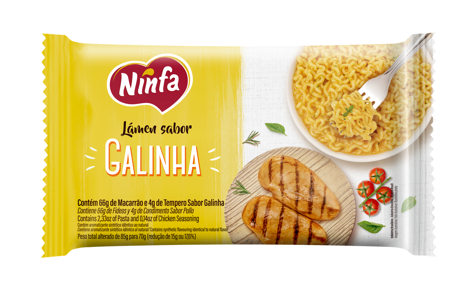 macarrão instantaneo ninfa sabor galinha