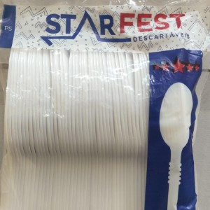COLHERES DESCARTÁVEIS P/ COMIDAS 50 UN