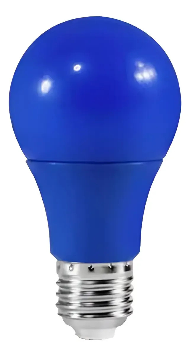 Lampada Led Bulbo 7w Colorida Decorativa E27 Biv Cor Azul