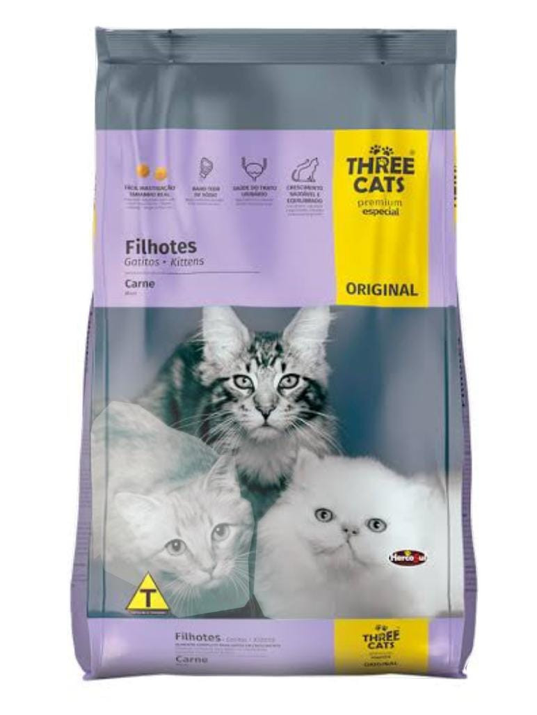Three Cats Original Filhote Sabor Carne 