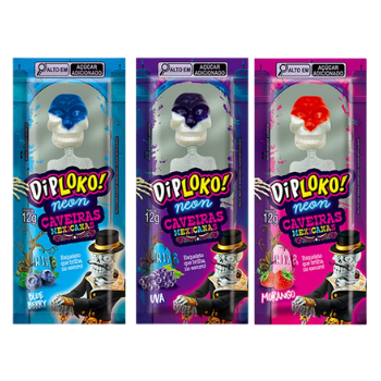 DIP LOKO NEON CAVEIRAS MEXICANA 12G