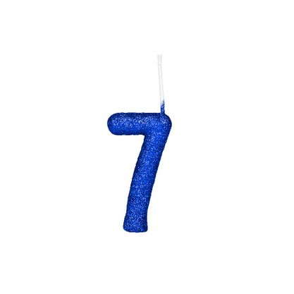 VELA CINT.GLITER AZUL REGINA N°7
