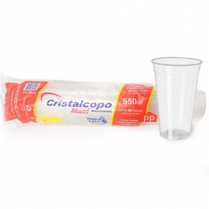 COPO CRISTALCOPO 550ML PCT 100 UN
