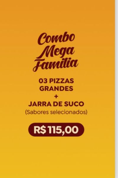 COMB 3 PIZZAS TAMANHO G 8 FATIAS