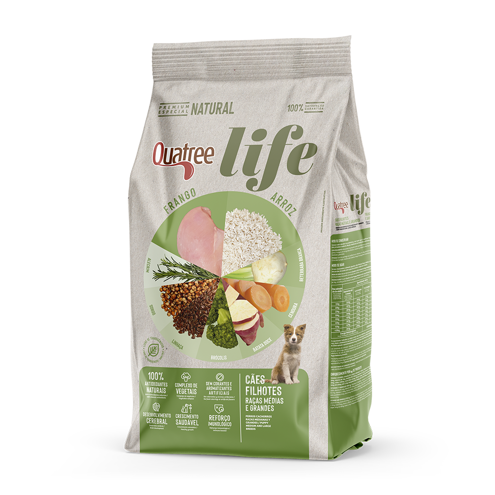 QUATREE LIFE FILHOTE RAÇAS MEDIAS E GRANDES 15KG