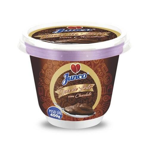 Sobremesa Láctea Junco Doce de Leite com Chocolate Embalagem 400g