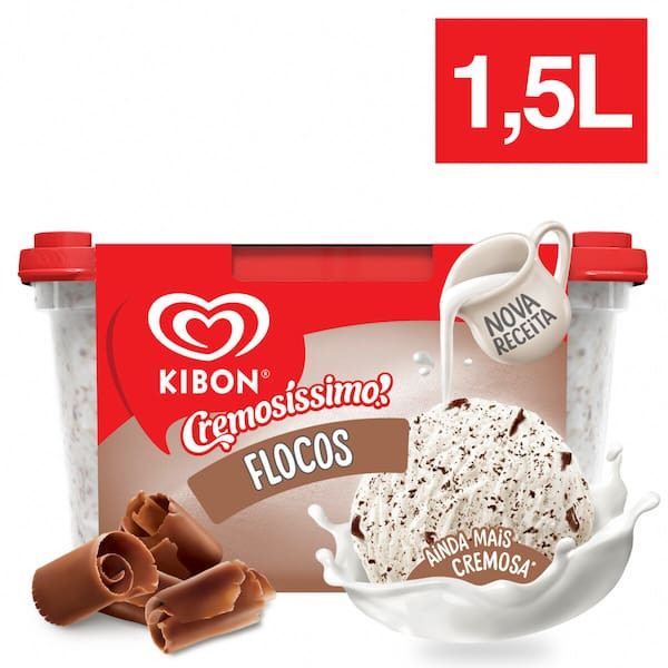 Pote Kibon Cremosíssimo Flocos 1,5l