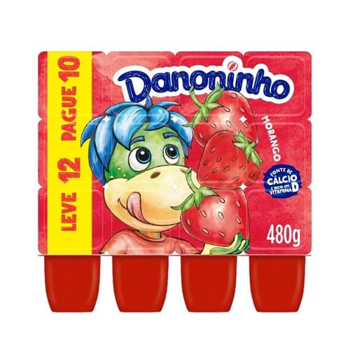 Petit Suisse Sabor Morango Danoninho 480g Leve 12 Pague 10un