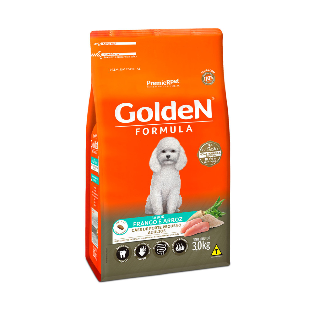 Golden Formula Adulto Porte Peq. Frango  & Arroz 3kg 