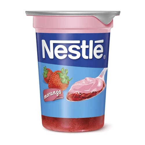 Iogurte Nestlé Bi Camada Morango Embalagem 150g
