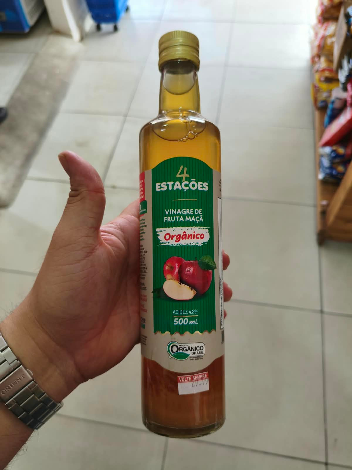VINAGRE DE MAÇÃ ORGANICO 500ML
