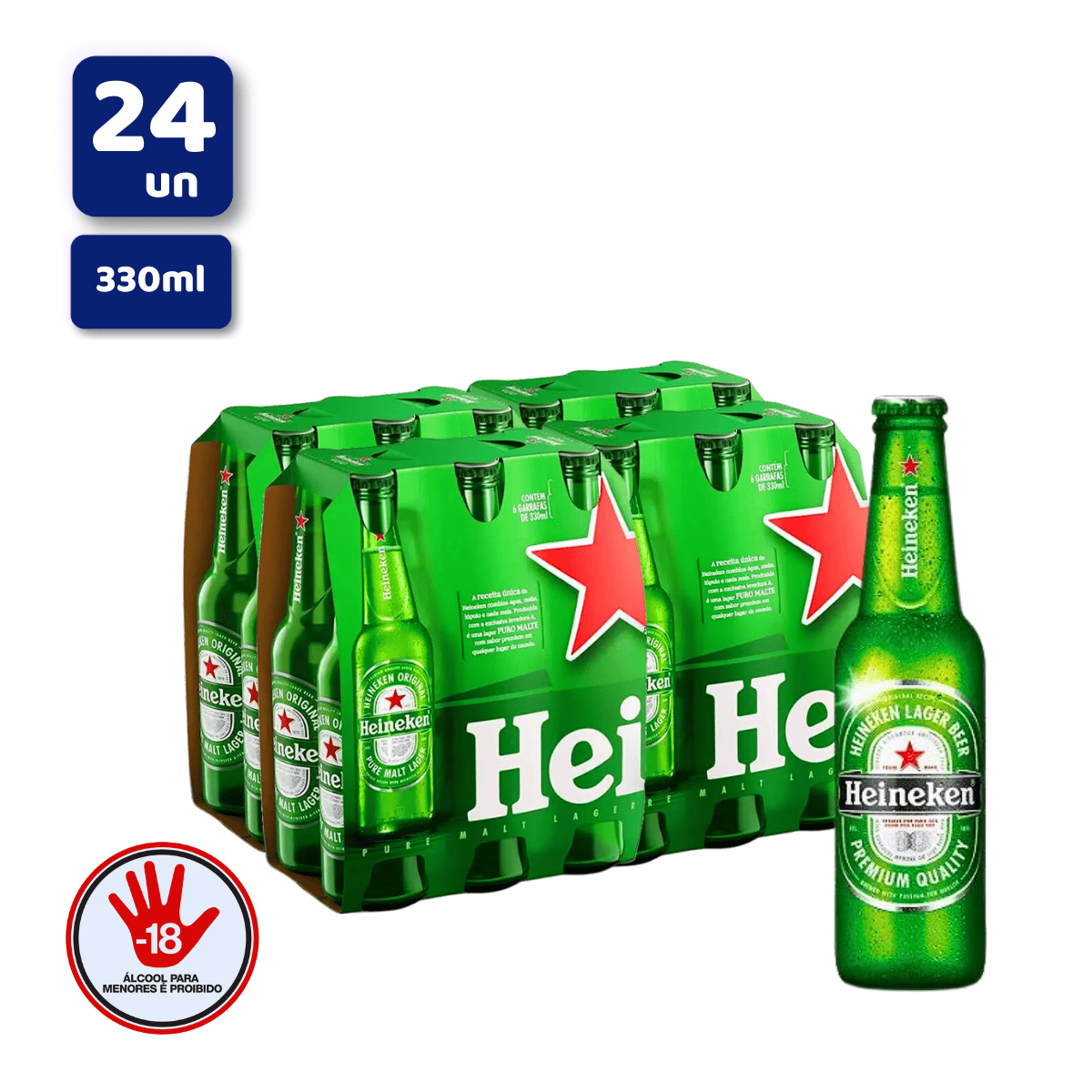 FARDO HEINEKEN LONGNECK 24X330ML
