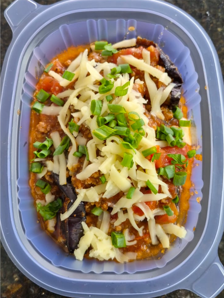 LASANHA DE BERINJELA LOWCARB (C/ LACTOSE) C/ MOLHO BOLONHESA 320 GRAMAS Congelado