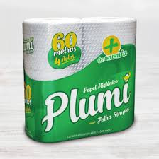 Papel Higienico Plumi 60m 4 rolos