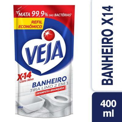VEJA X14 CLORO ATIVO BANHEIRO TIRA LIMO SC400ML