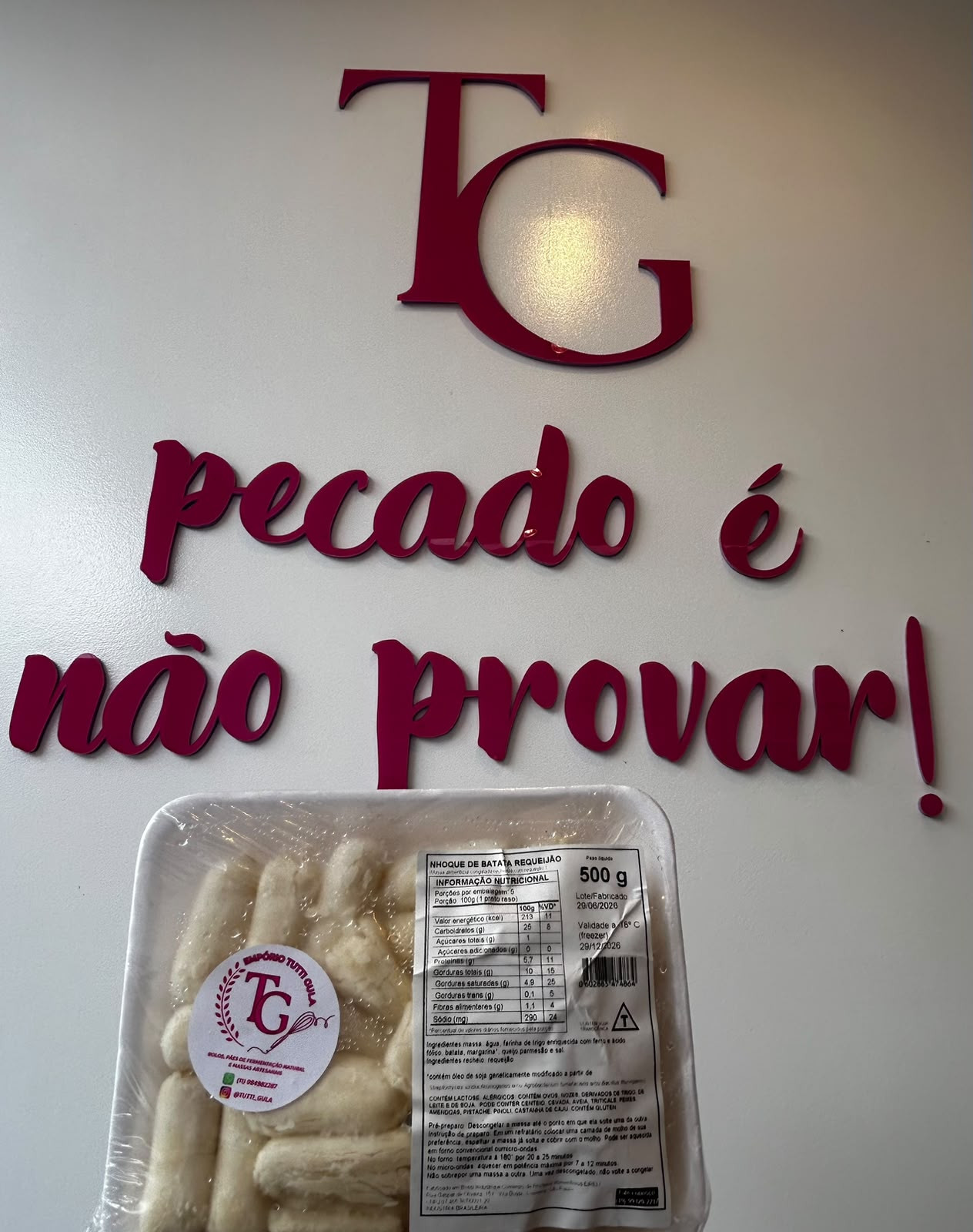 NHOQUE DE BATATA RECHEADO 500G