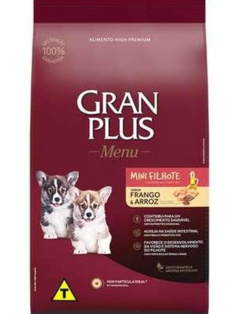 Gran Plus Filhote Pequenas e Mini 10Kg Sabor Frango e Arroz